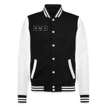 Brae Name Vorname Chemie Periodensystem Elemente - College-Sweatjacke - Schwarz/Weiß - Vorne - Nik (191cm) & Marisol (170cm)
