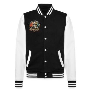 Legenden wurden im August 1984 geboren 1984 August - College-Sweatjacke - Schwarz/Weiß - Vorne - Nik (191cm) & Marisol (170cm)