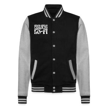 girls lofi B - Veste Teddy - noir/gris chiné - Devant - Nik (191cm) & Marisol (170cm)