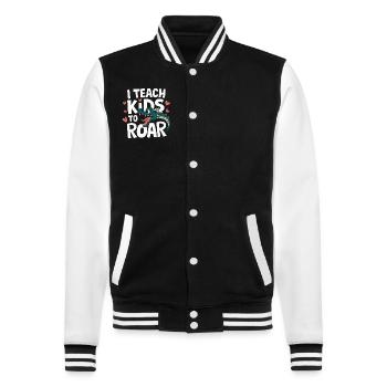 Logopäde Logopädie Sprachtherapie - College-Sweatjacke - Schwarz/Weiß - Vorne - Nik (191cm) & Marisol (170cm)