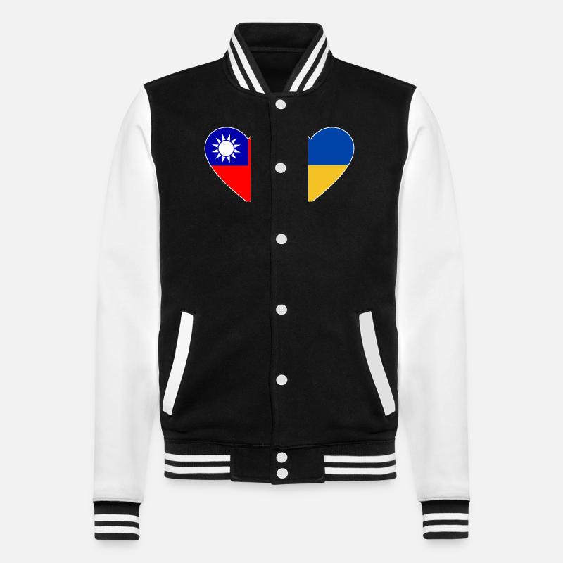 Drapeau de l’Ukraine de Taïwan - Veste Teddy - noir/blanc