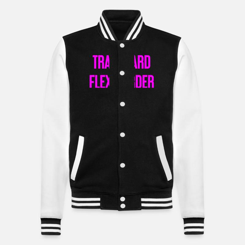 Train Hard Flex Harder - College-Sweatjacke - Schwarz/Weiß
