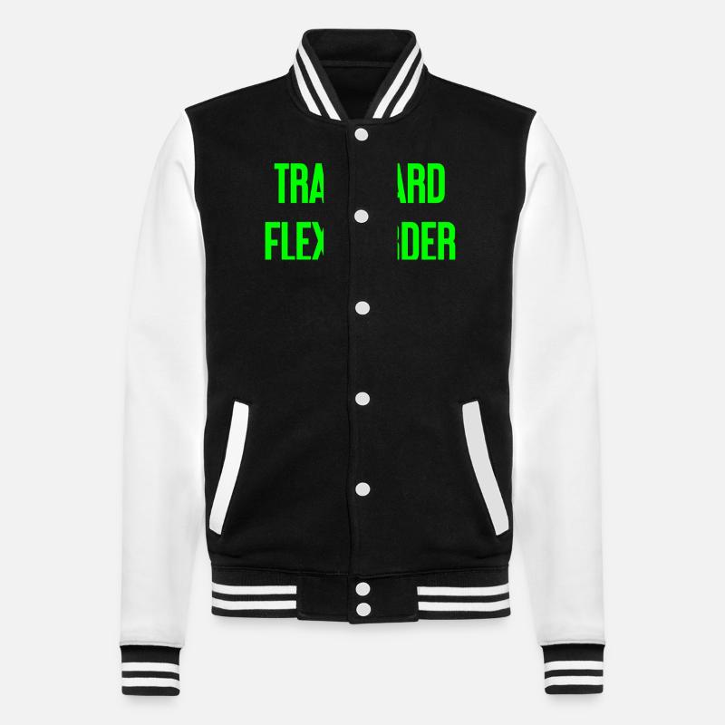 Train Hard Flex Harder - College-Sweatjacke - Schwarz/Weiß