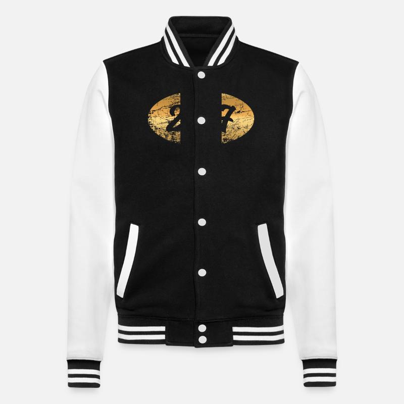 2017 - College-Sweatjacke - Schwarz/Weiß