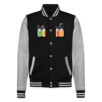 Einmachen Einkochen Lebensmitteln Konservieren - College-Sweatjacke - Schwarz/Grau meliert - Vorne - Nik (191cm) & Marisol (170cm)