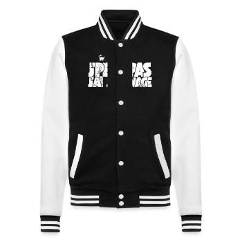 J'peux pas j'ai Jardinage - Veste Teddy - noir/blanc - Devant - Nik (191cm) & Marisol (170cm)