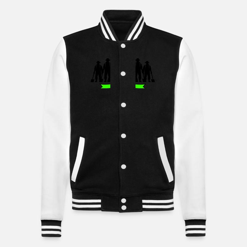 Farmer Bauer Silhouette - College Sweat Jacket - black/white