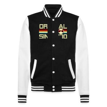 Since 70 - Veste Teddy - noir/blanc - Devant - Nik (191cm) & Marisol (170cm)