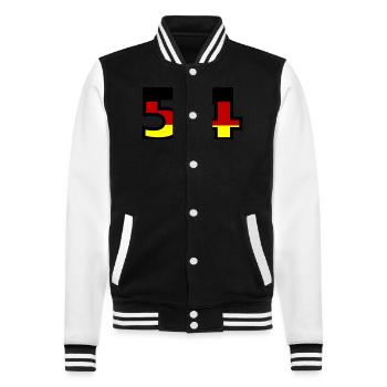 54 Numéro Allemagne Jersey - Veste Teddy - noir/blanc - Devant - Nik (191cm) & Marisol (170cm)