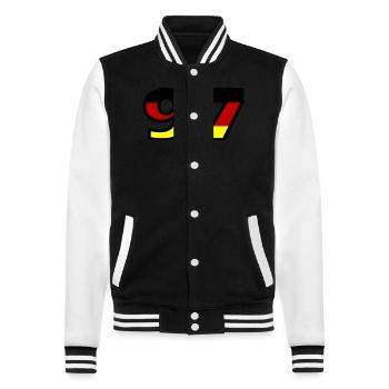97 Numéro Allemagne Jersey - Veste Teddy - noir/blanc - Devant - Nik (191cm) & Marisol (170cm)