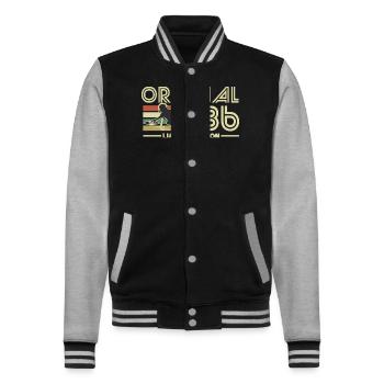 1986 - College Sweat Jacket - black/heather grey - Front - Nik (191cm) & Marisol (170cm)