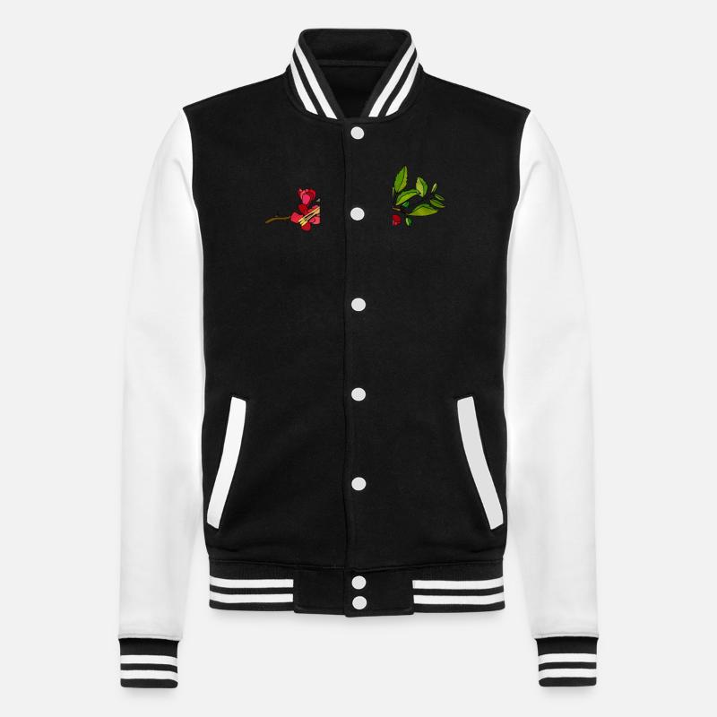 Bunter Vogel - College-Sweatjacke - Schwarz/Weiß