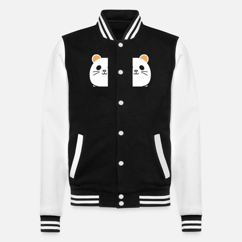 Mignon Humour petit hamster - Veste Teddy - noir/blanc