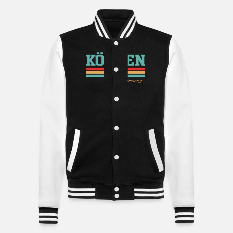 Köthen, Germany, Saxony - College Sweat Jacket - black/white