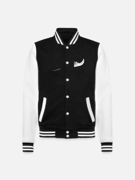 Eleganter riesiger Rochen im Unterwasser Flug - College-Sweatjacke - Schwarz/Weiß