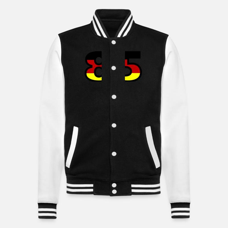 85 Number Germany Jersey - College Sweat Jacket - black/white