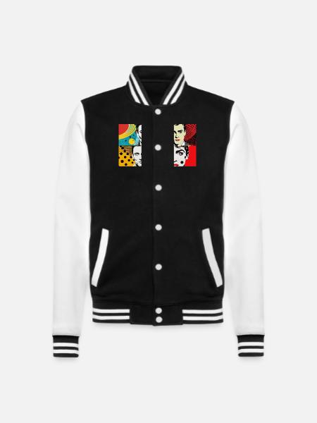 roy lichtenstein art work - College-Sweatjacke - Schwarz/Weiß