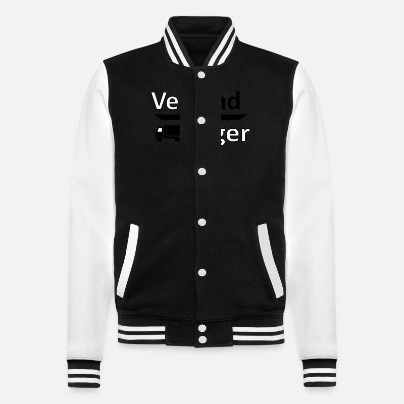 Versand und Lager - Versager-Arbeit Humor Vers.2 - College-Sweatjacke - Schwarz/Weiß