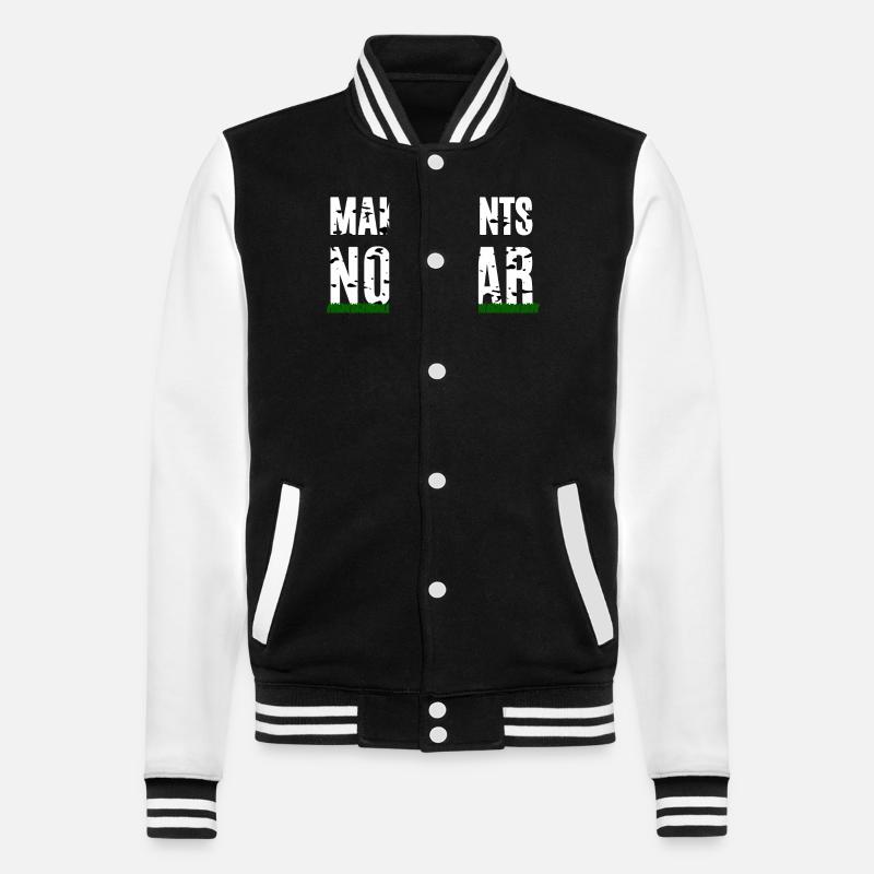 Make Plants Not War - College Sweat Jacket - black/white