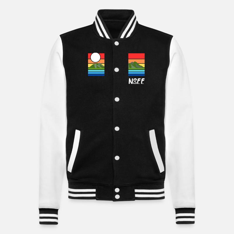 Bodensee Urlaub Bodenseeregion Idee - College-Sweatjacke - Schwarz/Weiß