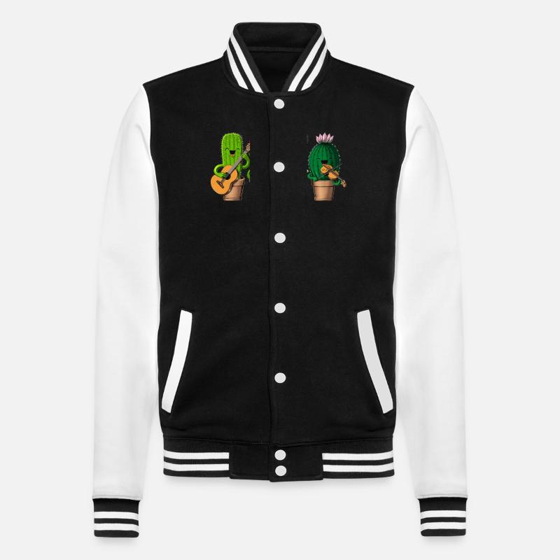 Drôle de cactus - Veste Teddy - noir/blanc