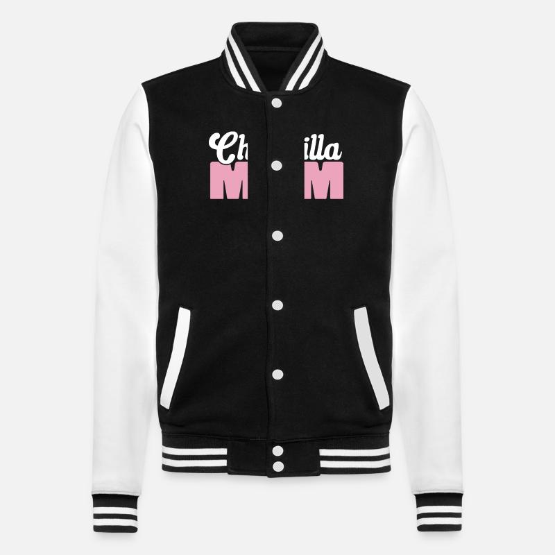 Chinchilla - College-Sweatjacke - Schwarz/Weiß