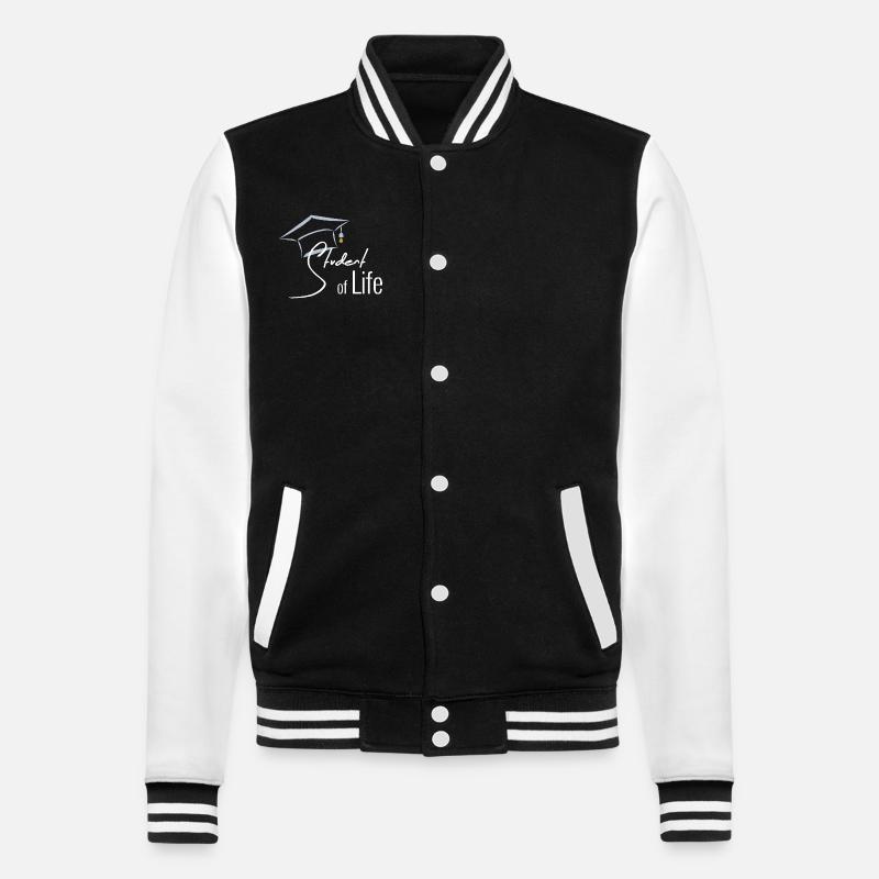 STUDENT - College-Sweatjacke - Schwarz/Weiß