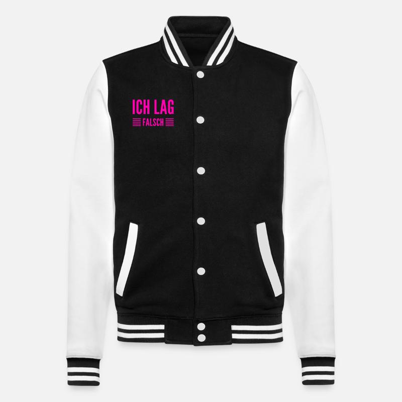 das war ein großer Irrtum - College-Sweatjacke - Schwarz/Weiß
