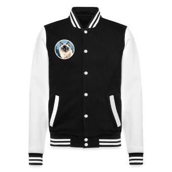 Chat birman - Veste Teddy - noir/blanc - Devant - Nik (191cm) & Marisol (170cm)