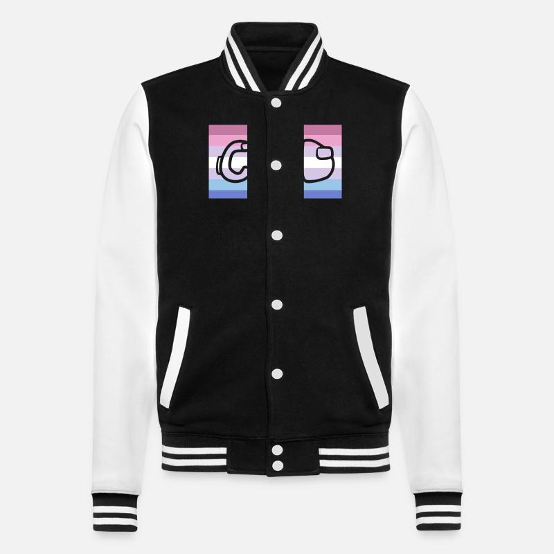 Fierté bigenre CSD - Veste Teddy - noir/blanc