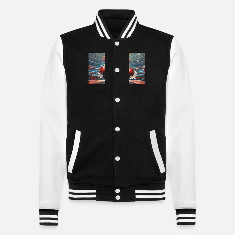 Pun ambiguous expression – Kampfhähne (gamecocks) - College Sweat Jacket - black/white
