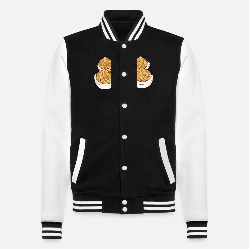 Gefüllte Eier Deviled Eggs - College-Sweatjacke - Schwarz/Weiß