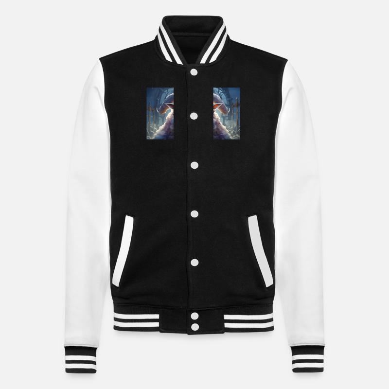 Cute grumpy grouchy animals - sheep - College Sweat Jacket - black/white