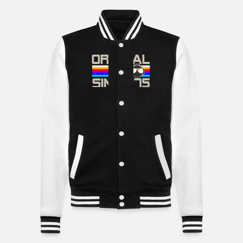 Seit 75 - College-Sweatjacke - Schwarz/Weiß