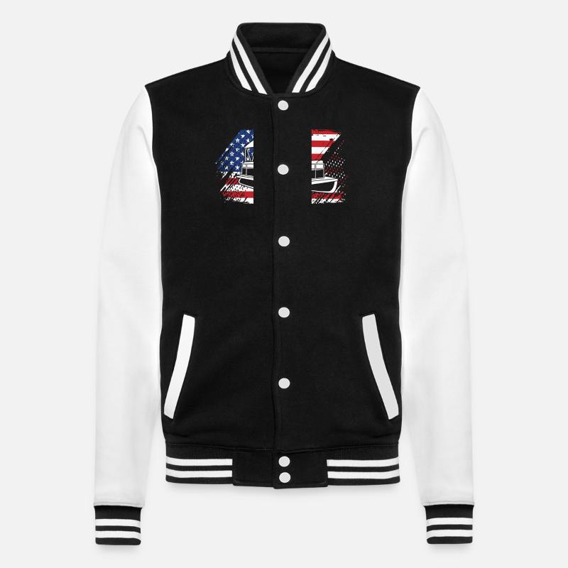 Pontonboot Boot Boote - College-Sweatjacke - Schwarz/Weiß