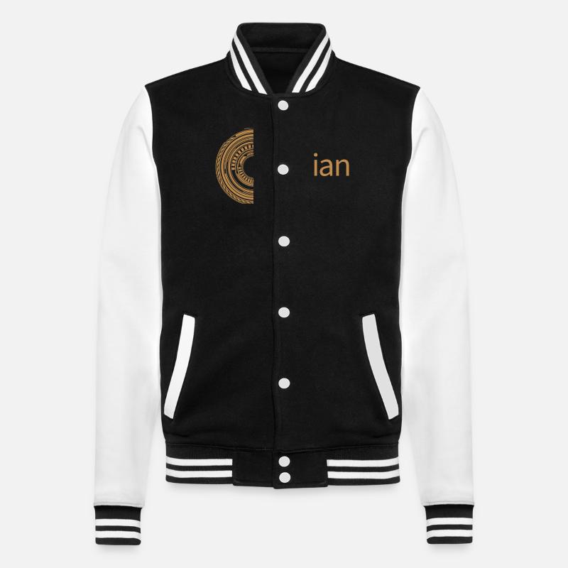For Lucian - College Sweat Jacket - black/white