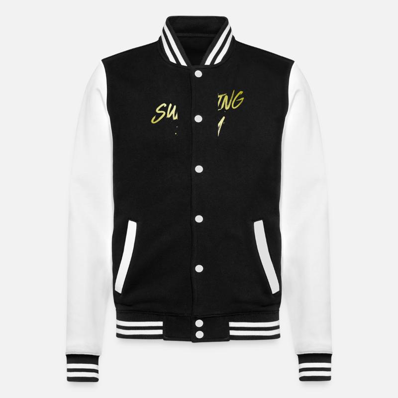 Swimming Team - College Sweat Jacket - black/white