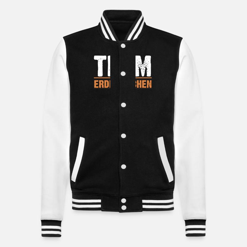 Erdmännchen - College-Sweatjacke - Schwarz/Weiß