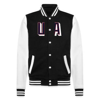 USA 2024 - College Sweat Jacket - black/white - Front - Nik (191cm) & Marisol (170cm)