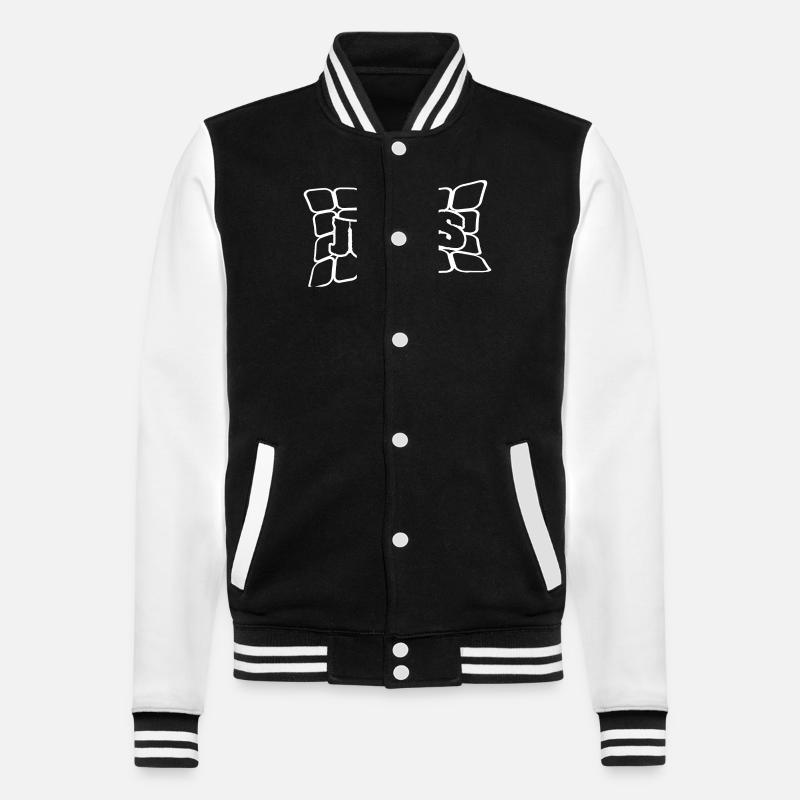 Junis - College-Sweatjacke - Schwarz/Weiß