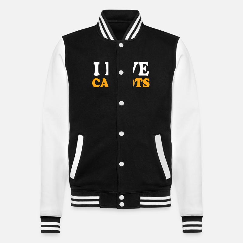 Karotte Gemüse - College-Sweatjacke - Schwarz/Weiß