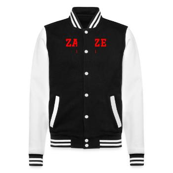 Zabrze, Poland - College Sweat Jacket - black/white - Front - Nik (191cm) & Marisol (170cm)