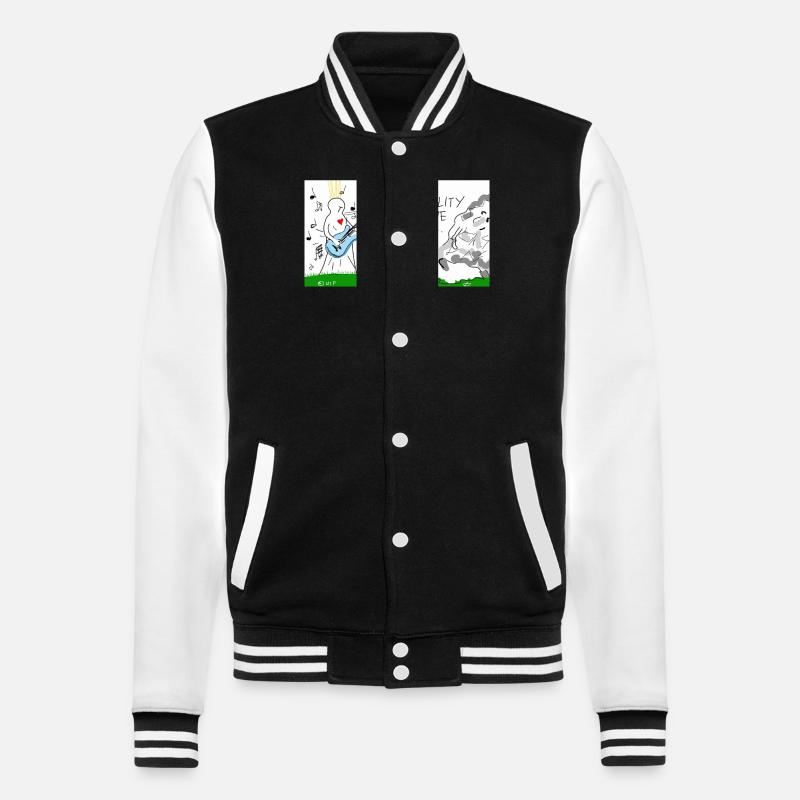 Rockability means move mountains. - College Sweat Jacket - black/white