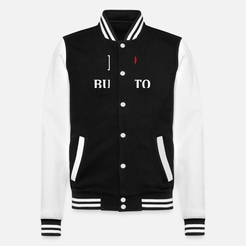 Love Small Burrito - College Sweat Jacket - black/white