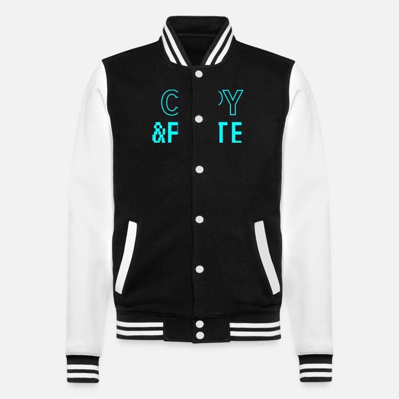 Copy & Paste - College Sweat Jacket - black/white