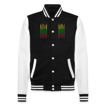 Myanmar Burmesische Sprache Birma Asien - College-Sweatjacke - Schwarz/Weiß - Vorne - Nik (191cm) & Marisol (170cm)