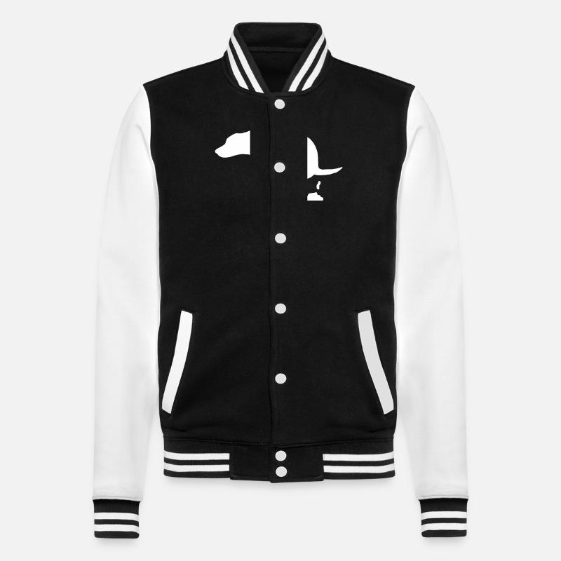 Dog doing his business - College Sweat Jacket - black/white