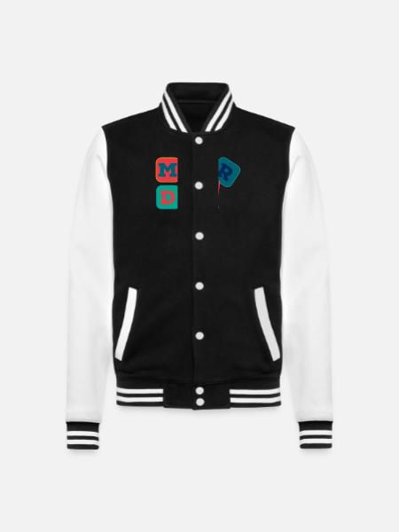 Merde! - Nicht mit mir! - College-Sweatjacke - Schwarz/Weiß
