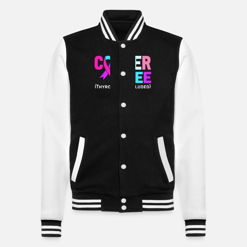 Thyroid cancer Thyroid cancer - College Sweat Jacket - black/white