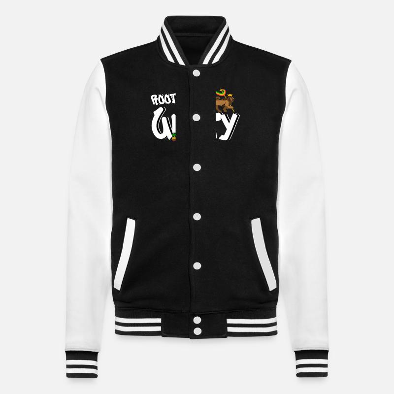 Roots is Unity - College Sweat Jacket - black/white